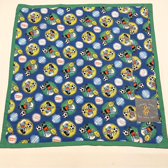 Patchwork Quilt Homemade Smurfs Little Mermaid Clifford - Picture 11 of 16